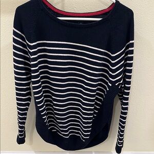 Tommy Hilfiger Striped Navy and White Women's Sweater